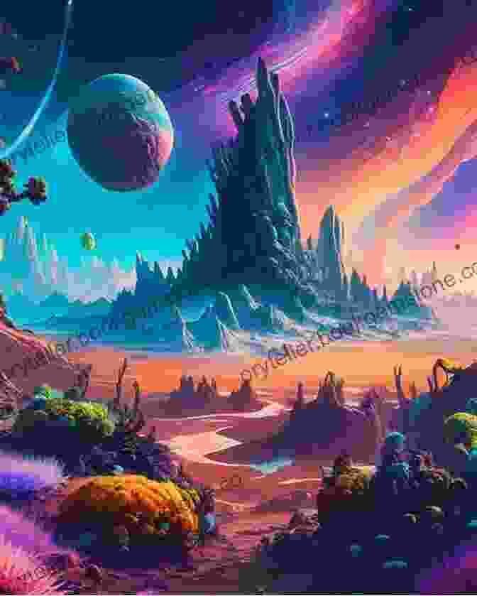 A Breathtaking Landscape Of An Alien Planet, Showcasing Towering Mountains, Glowing Flora, And Shimmering Starlit Skies. Second Encounter (The Finale) (Ascension Wars 4)
