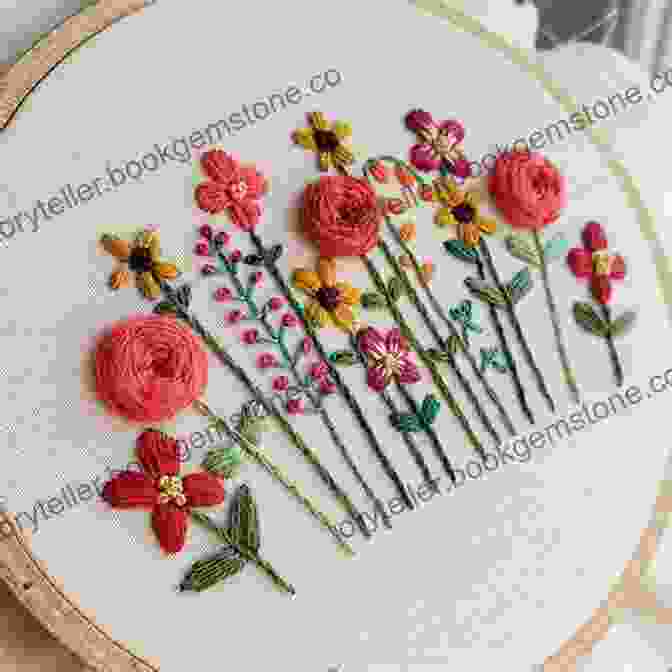 A Detailed Painting Of A Flower Created Using Embroidery Painting Technique The Organic Painter: Learn To Paint With Tea Coffee Embroidery Flame And More Explore Unusual Materials And Playful Techniques To Expand Your Creative Practice