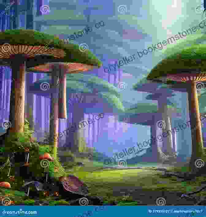 A Group Of Adventurers Stand In A Magical Forest. They Are Surrounded By Towering Trees And Glowing Mushrooms. Of Myths And Legends: A LitRPG Fantasy (Emerilia 9)