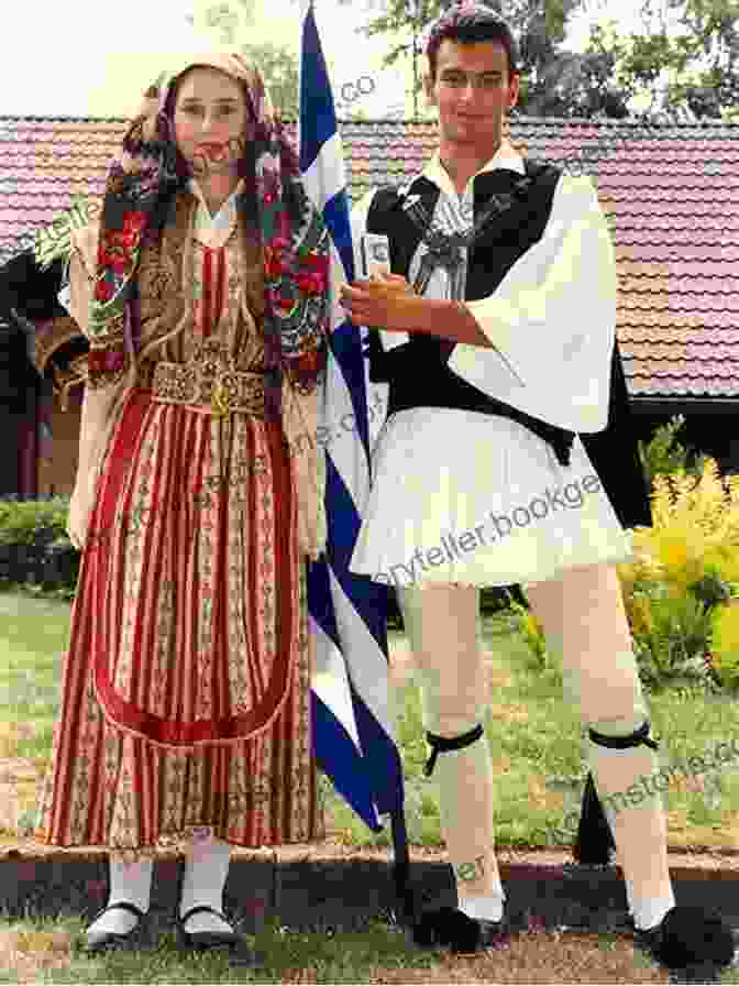 A Group Of People Wearing Traditional Costumes From Different Regions Of Greece TRADITIONAL DRESS OF GREECE: DRAWING AND ILLUSTRATIONS OF THE 19TH CENTURY: VOL: II CENTRAL GREECE AND EVIA IONIAN SPORADES AND ARGOSARONIKOS ISLANDS THESSALY MACEDONIA ASIA MINOR CYPRUS