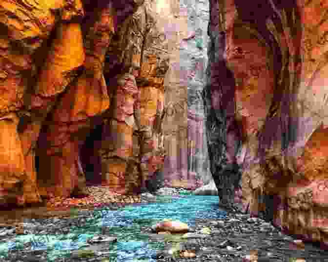 A View Of The Narrows In Zion National Park, With Towering Sandstone Walls. See America: A Celebration Of Our National Parks Treasured Sites