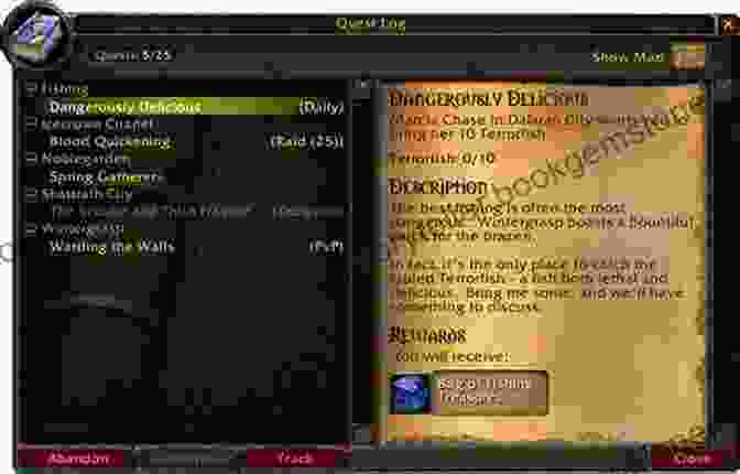 Quest Log In Enora Online, Displaying A List Of Available Quests, Their Objectives, And Rewards. Gemini S Crossing: A Fantasy LitRPG GameLit Adventure (Enora Online 1)