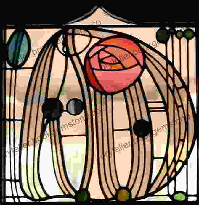 Stained Glass Window By Charles Rennie Mackintosh Featuring Stylized Floral Motifs Masterpieces Of Art Nouveau Stained Glass Design: 91 Motifs In Full Color (Dover Pictorial Archive)